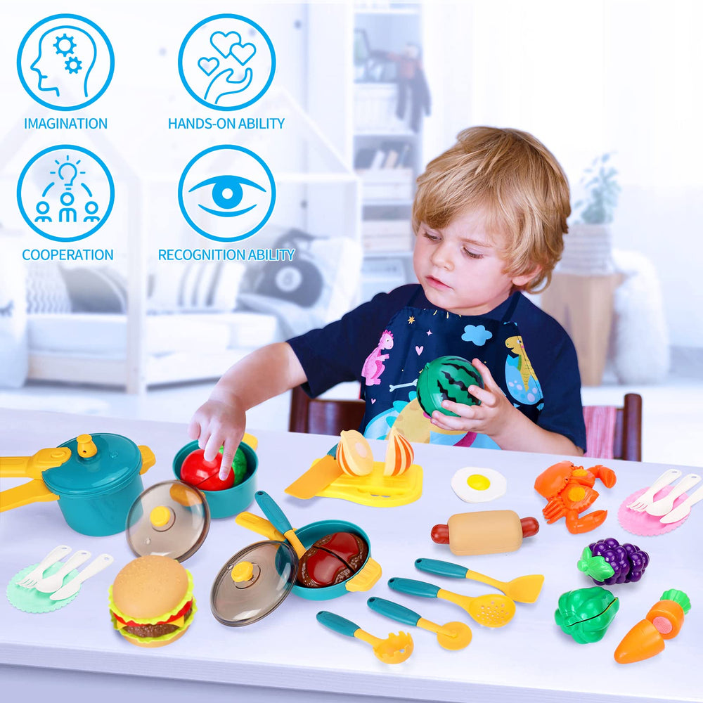 Meaicezli toy dishes and bowls for complete kitchen pretend play