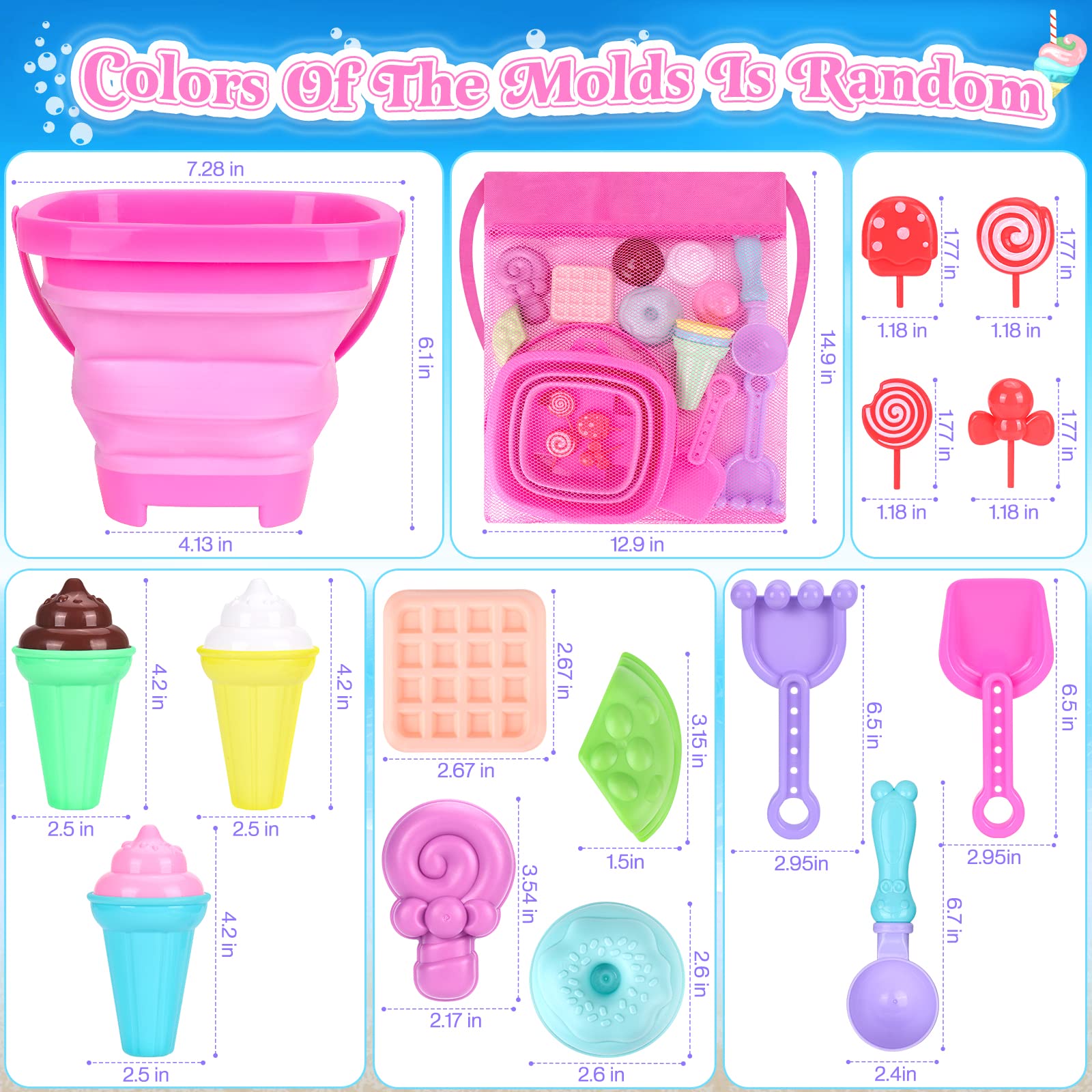 Meaicezli travel beach toys set fits compact suitcases