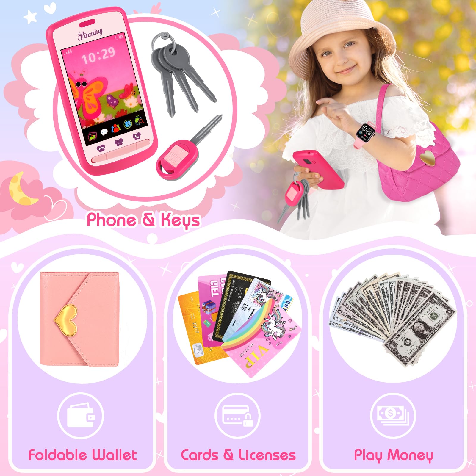 Meaicezli wristwatch pretend play item teaches time-telling while colorful design engages.