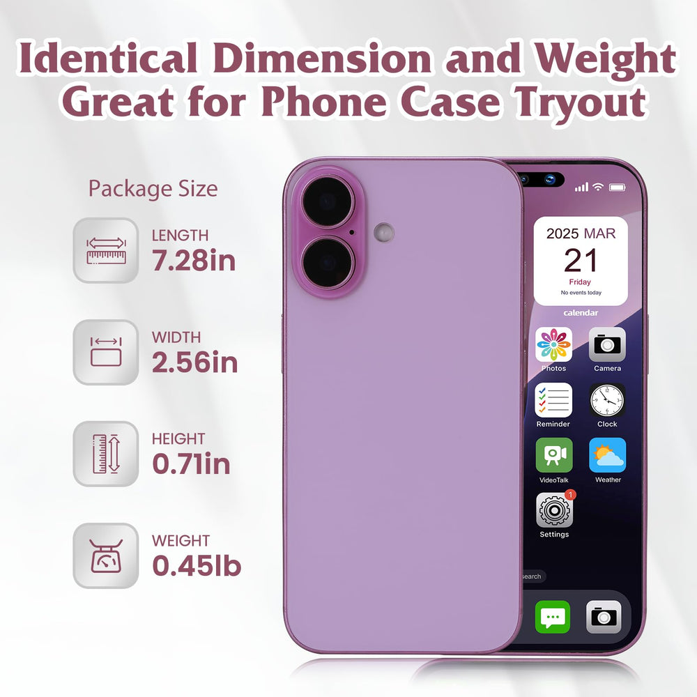 Mearar dummy phone side view demonstrates slim profile for product photography