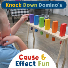 MEAVIA child playing domino emphasizes color recognition and fine motor engagement during reset.
