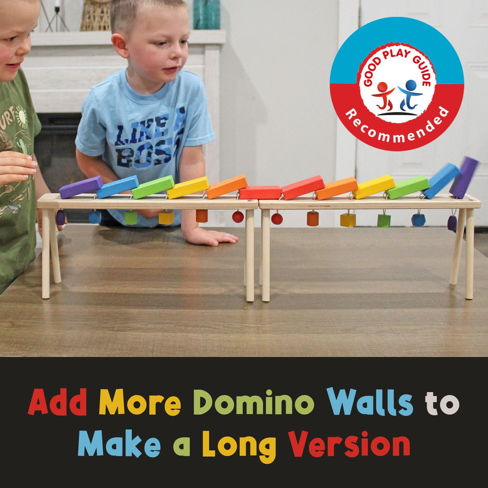 MEAVIA extendable domino wall enables longer setups for bigger challenges.