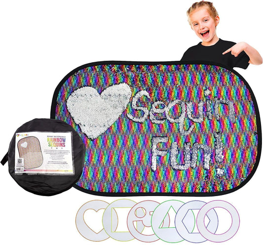 Meavia giant reversible sequins wall toy for engaging visual play on walls.