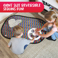 Meavia sequin mat with shape stencils sparks creative, hands-on pattern design.