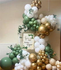 MEBAY 10in mix of sage green, white, gold for versatile garlands and borders