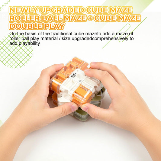 MECARE large 3D maze cube ball-paths close-up for spatial reasoning