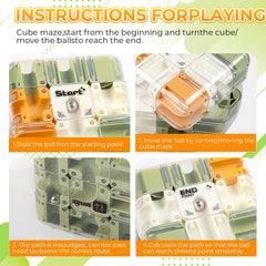 MECARE handheld maze cube portable for travel and school focus moments