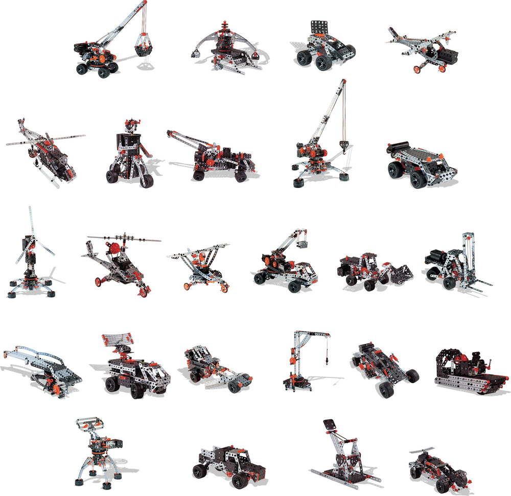 MECCANO 6V motor delivers authentic motion for lively builds.