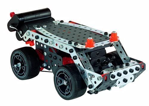 MECCANO Erector broadcasting vehicle model for varied play scenarios.