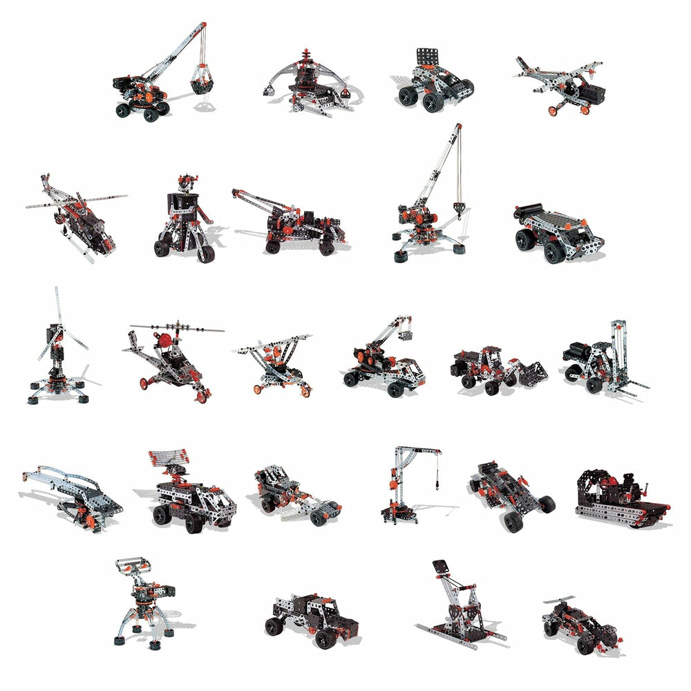MECCANO Erector illustrated instruction sheet guiding construction play.
