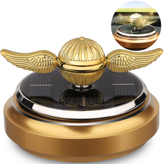 Mechaniker Golden Fidget Spinner with solar panel spins in sunlight for eco-friendly fun.