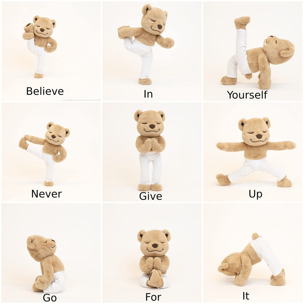 Meddy Teddy small bear big message, a friendly reminder to breathe and focus.