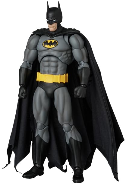 Medicom Toy MAFEX Knight Crusader Batman Black Version armor texture close-up.