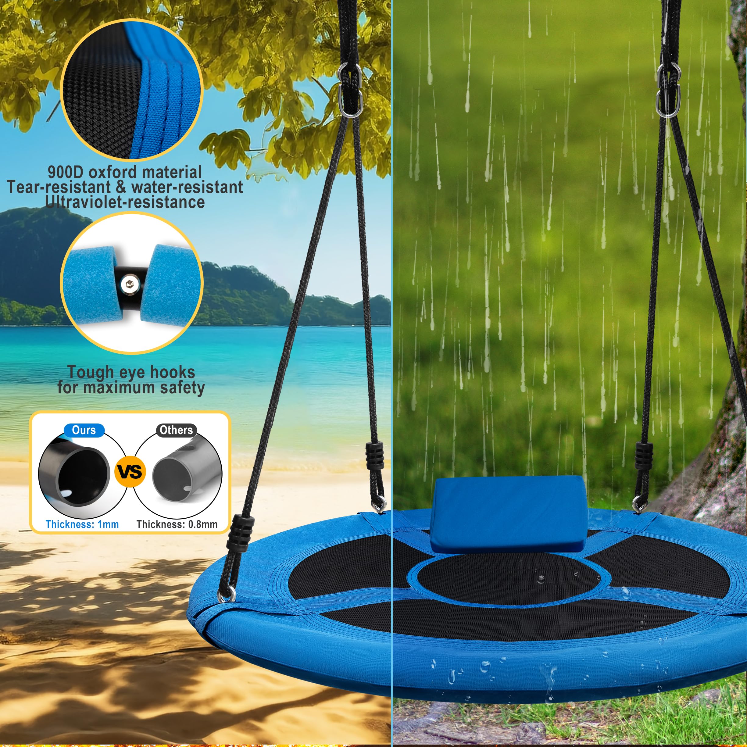 Medicook safety net enclosure keeps little ones secure during outdoor play.