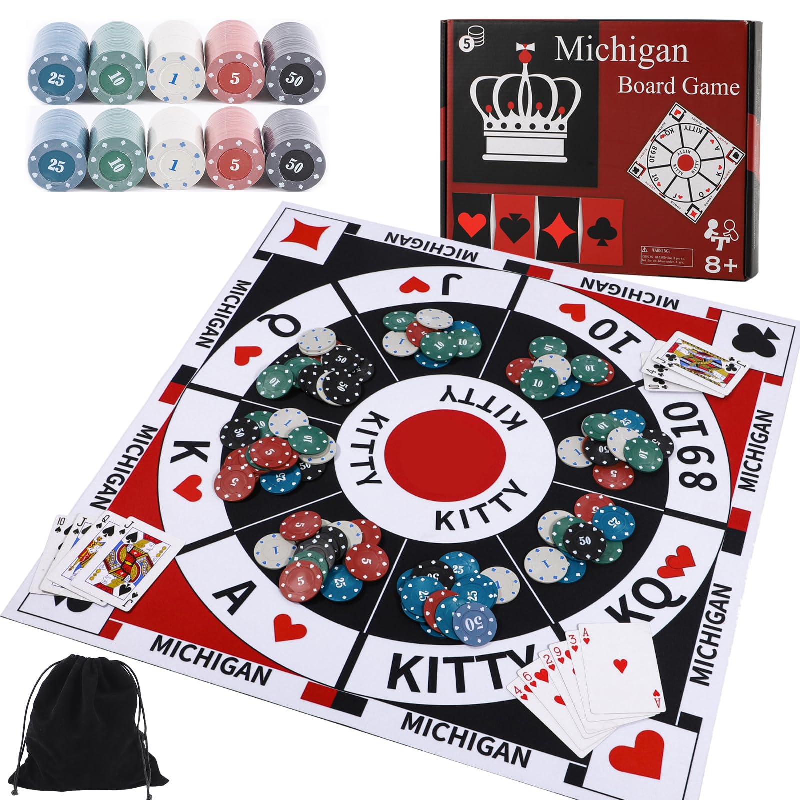 Medikaison Michigan Rummy board mat for spacious play surface and smooth handling