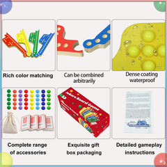 Medikaison solid wood boards in eight colors for multiplayer play.