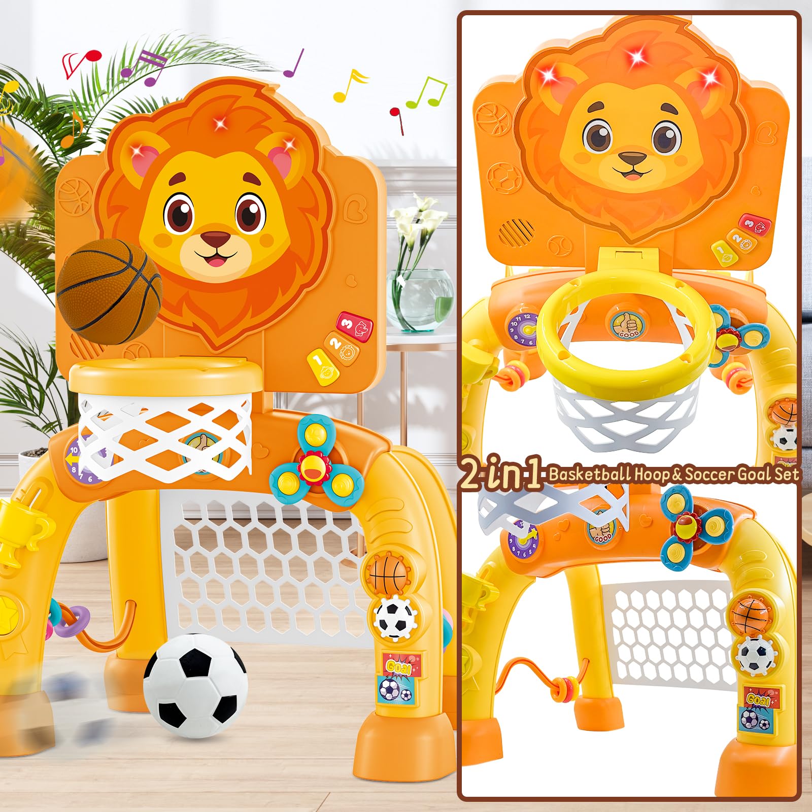 MEDMHSMA lion-themed backboard enhances imaginative toddler play