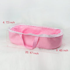 Medylove doll bassinet in soft fabrics, a safe sleep-ready spot