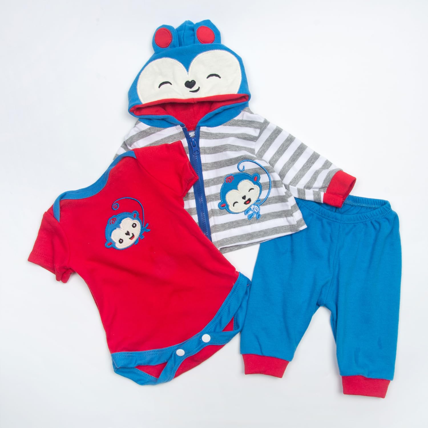 Medylove 3-piece outfit package clearly displaying included items.