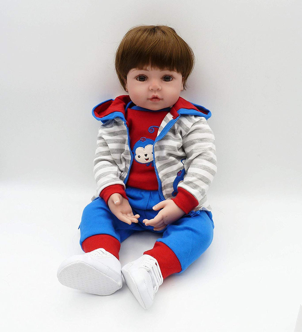 Medylove reborn blue monkey trousers ready for mixed outfits.