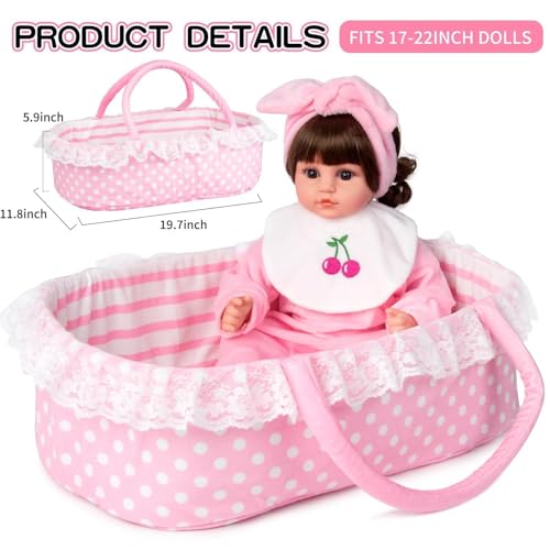 Medylove pink headband for reborn doll – adds cute finishing touch.