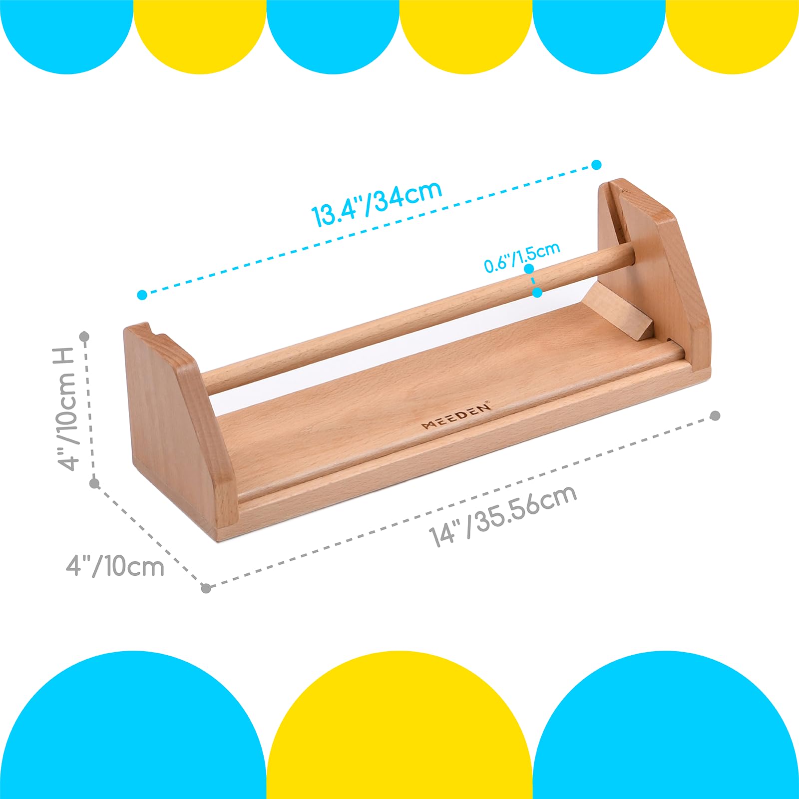 Meeden beech wood easel provides sturdy table-top support for little painters.