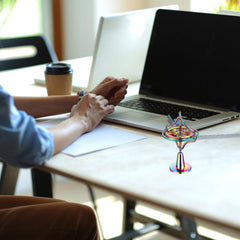 Meekoo gyroscope packaging highlights a two-pack gift idea for holidays.