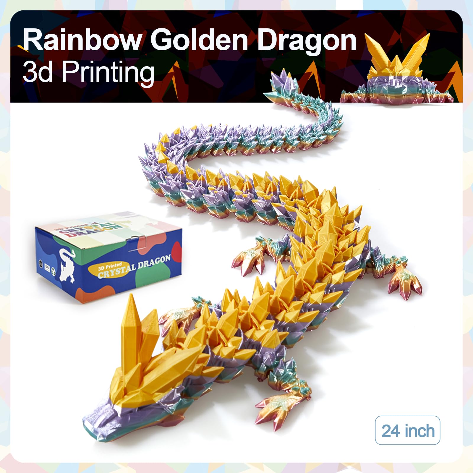 Glow-in-the-dark option highlights the dragon at night.