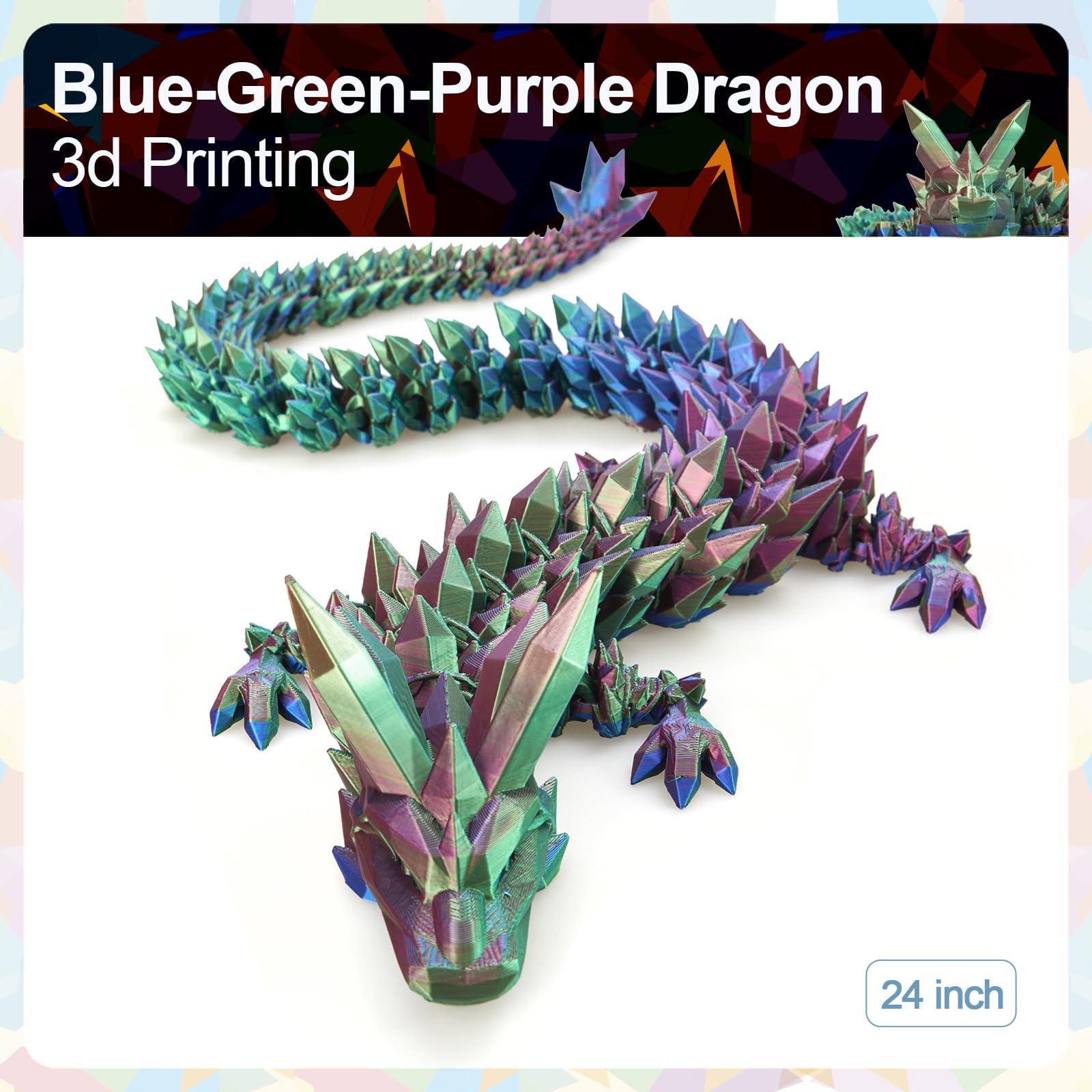 Meet Gladness 3D printed dragon tactile toy for focused fidgeting.