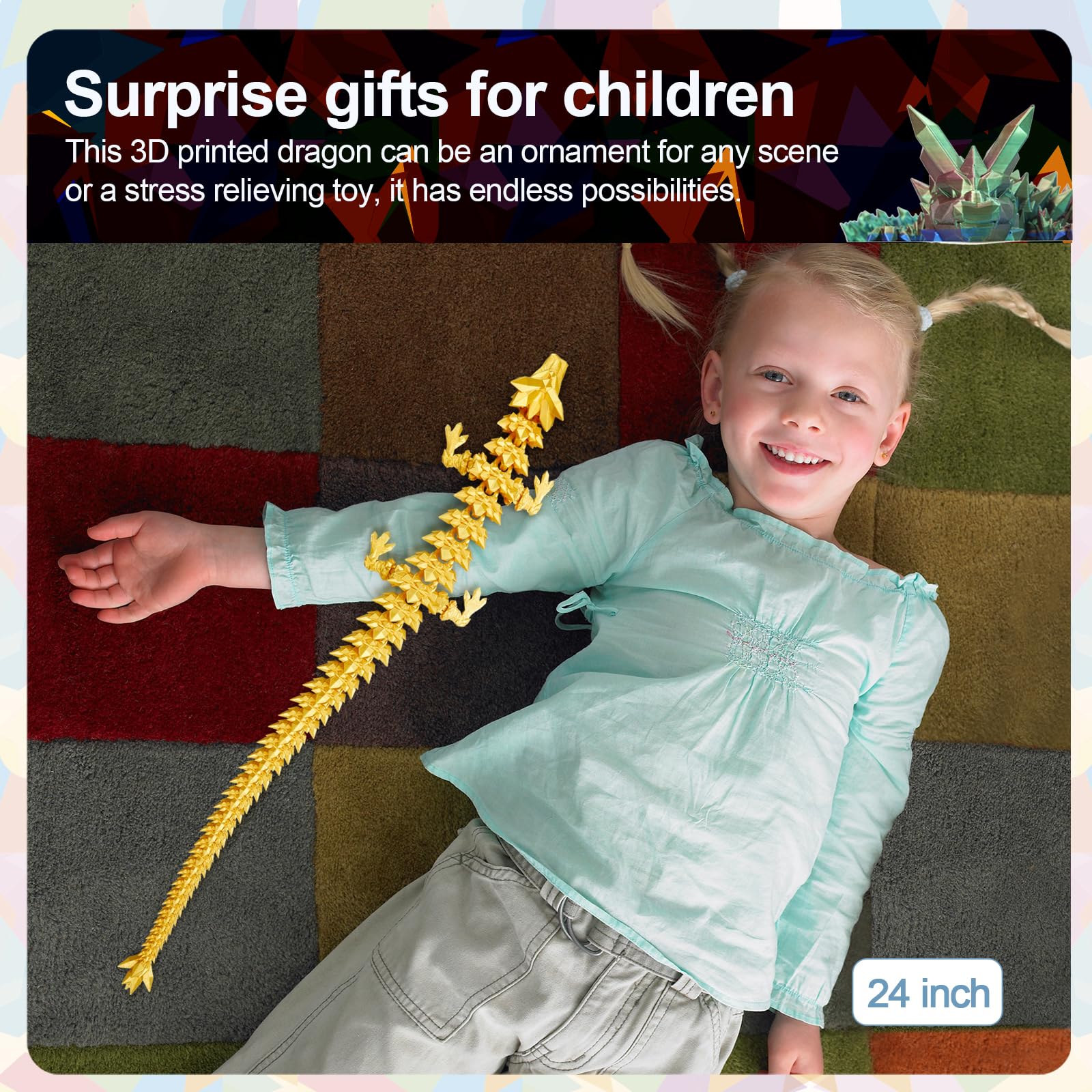 Meet Gladness 3D dragon for kids and collectors alike.