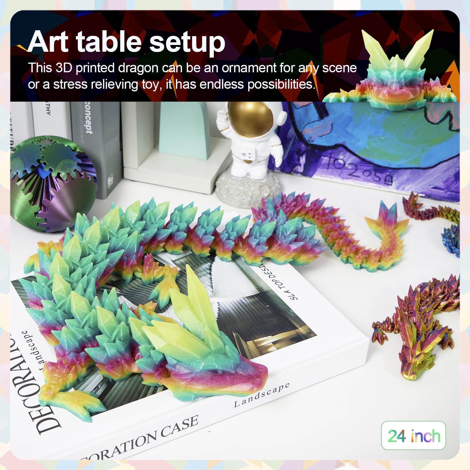 Meet Gladness large dragon decor, centerpiece for shelves and desks.