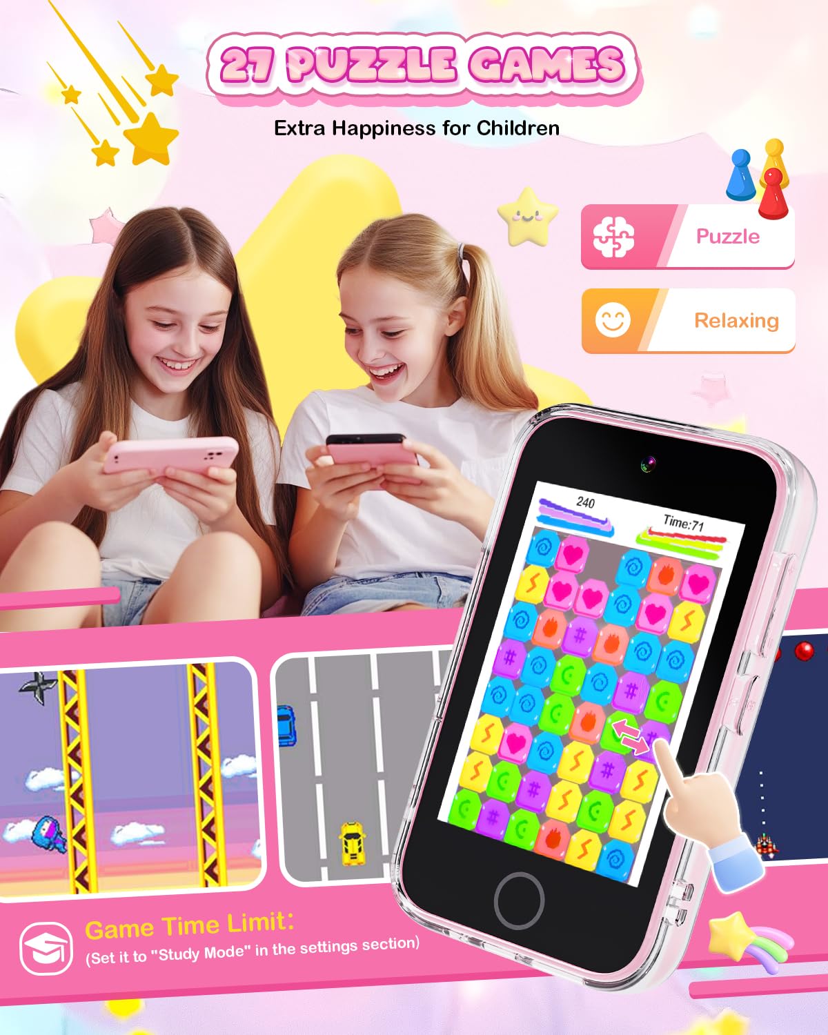 Meetrye Kids Phone protective-case guards against drops and bumps.