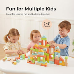 MEEYOO wooden blocks durable quality withstands years of learning-through-play