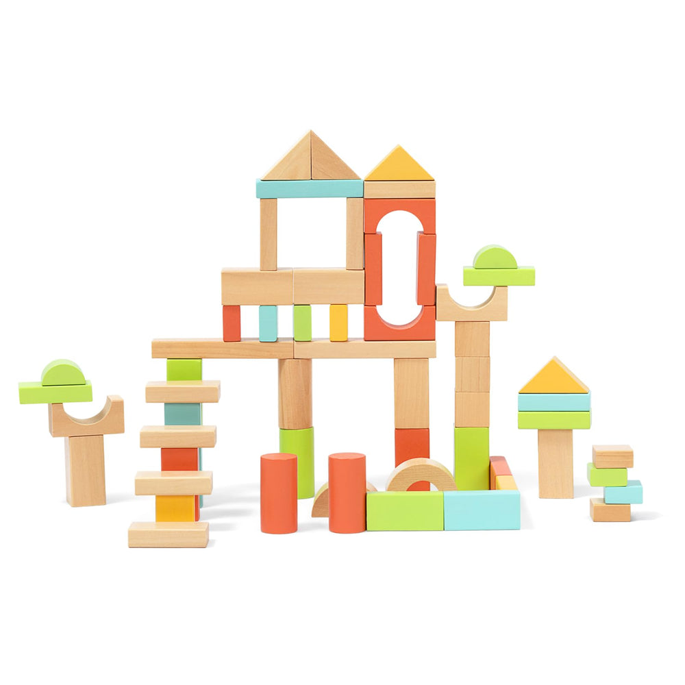 MEEYOO wooden blocks open-ended play sparks creativity with limitless build options