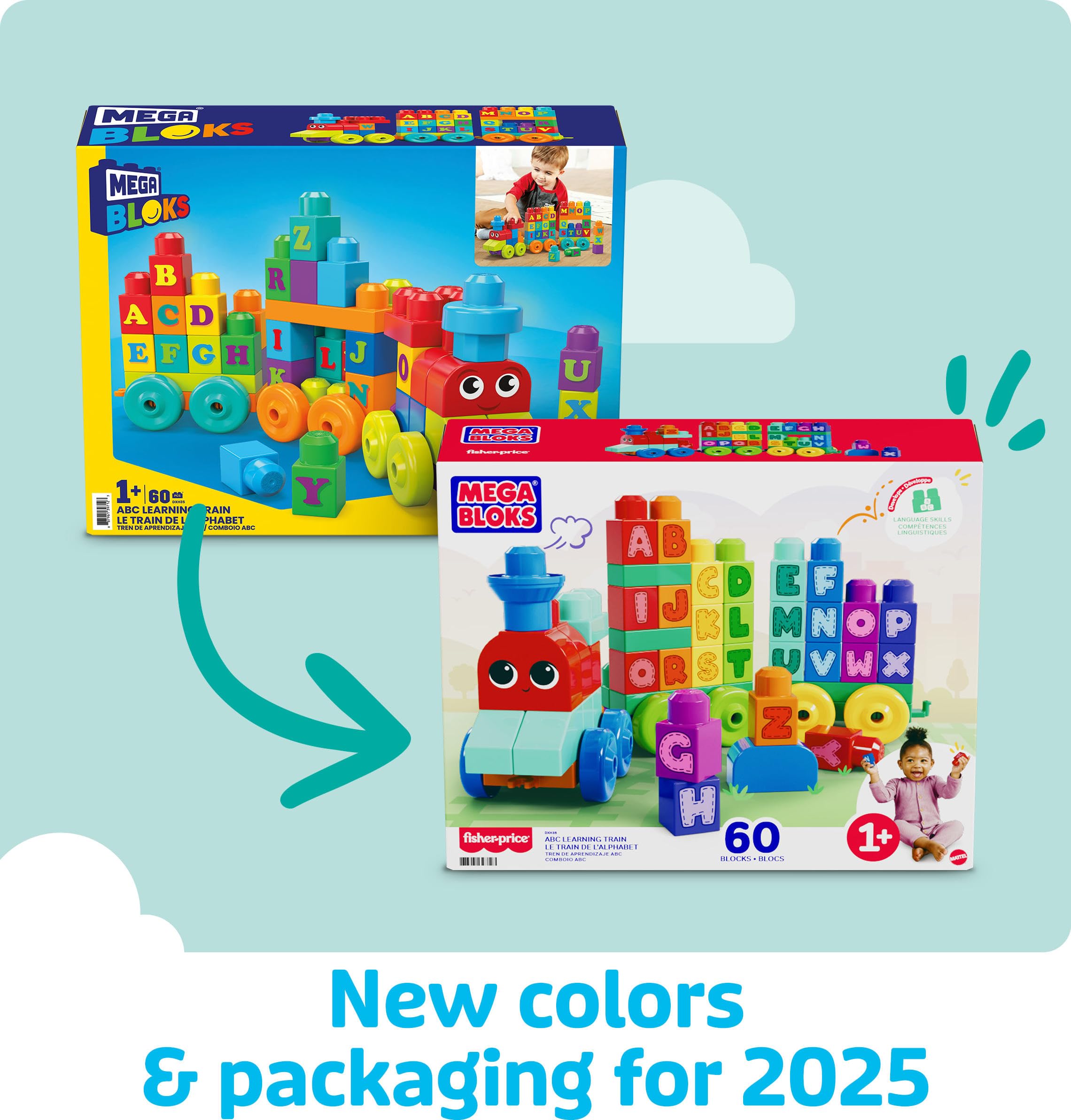 Mega Bloks First Builders set used during family playtime for learning milestones.