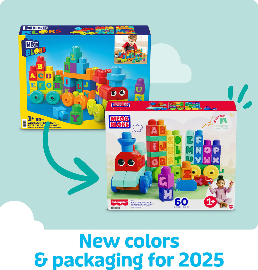 Mega Bloks First Builders set used during family playtime for learning milestones.