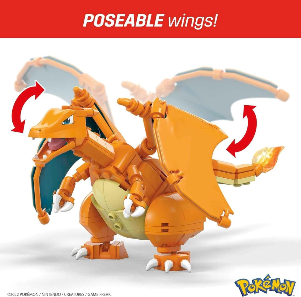 Mega Brands Charizard build-ready stance supports creative storytelling and planning