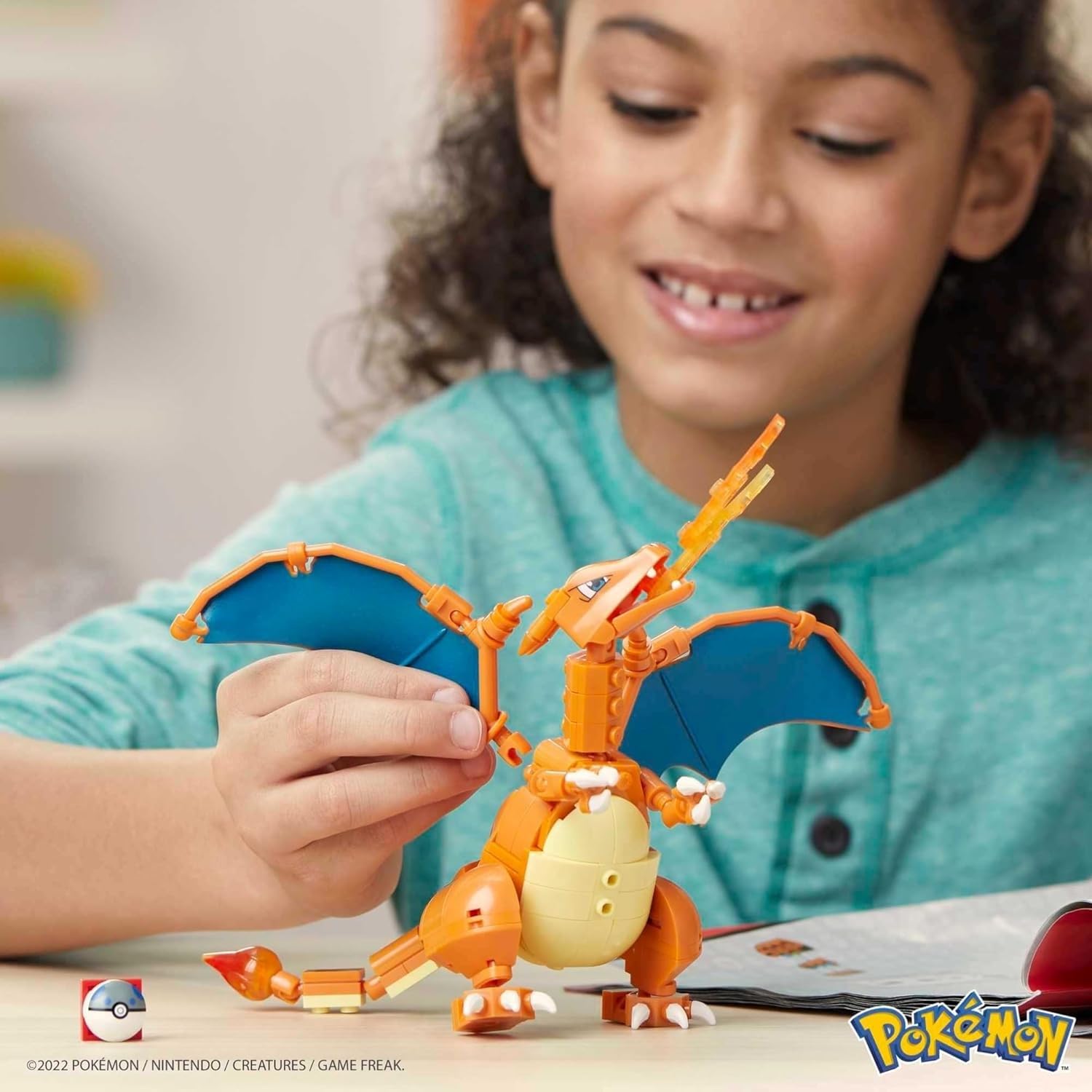 Mega Brands Charizard flaming tail for dramatic display and storytelling