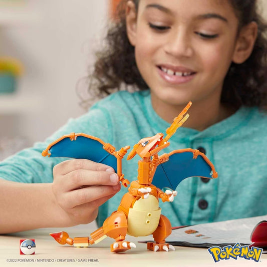 Mega Brands Charizard flaming tail for dramatic display and storytelling