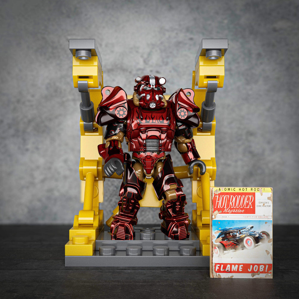 Mega Brands Hot Rod Flames T-60 figure highlighting bold detailing for shelf