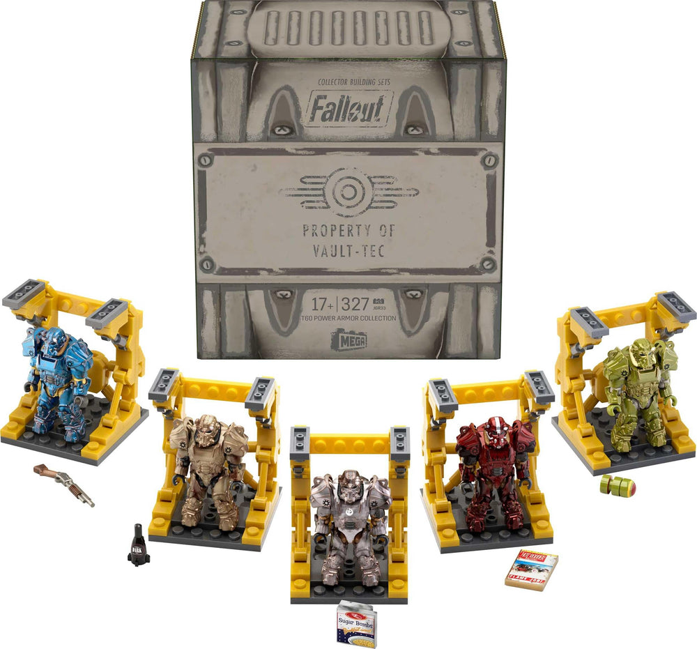 Mega Brands Fallout T-60 poseable figures collection for display and imaginative play