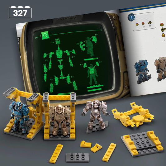 Mega Brands Fallout T-60 Vault-Tec paint job figure with authentic Vault-Tec styling