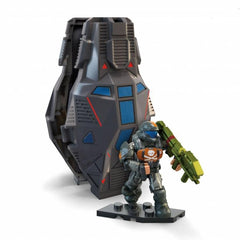 Mega Brands Halo ODST Dutch Miles micro action figure, front view for display and posing.