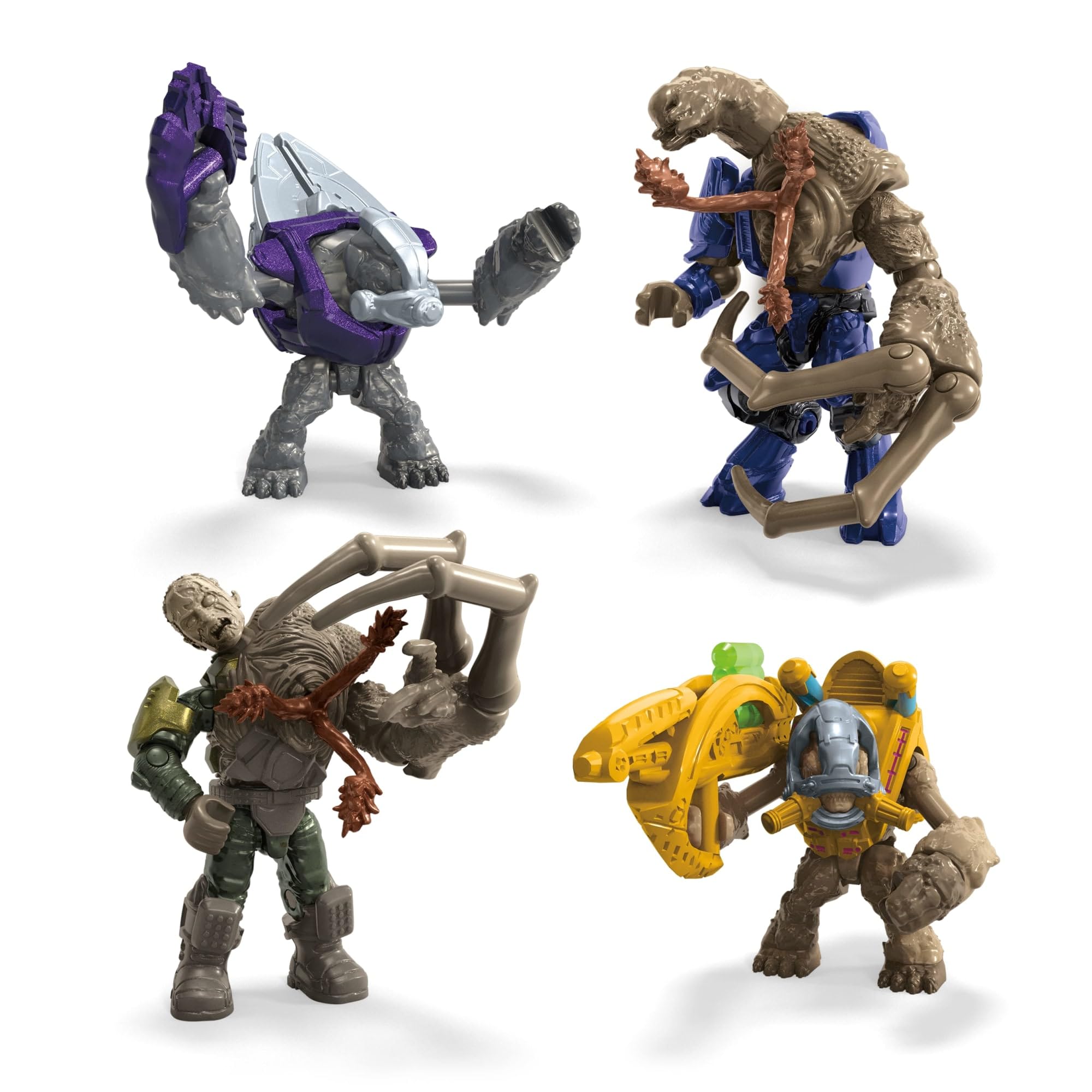 Durable ABS plastic with swappable accessories for customizable action scenes.