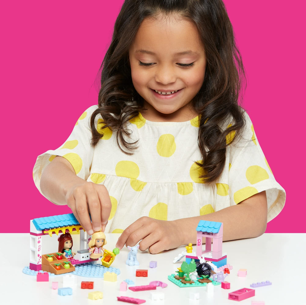 MEGA Barbie three micro-dolls enable compact storytelling adventures for on-the-go play.