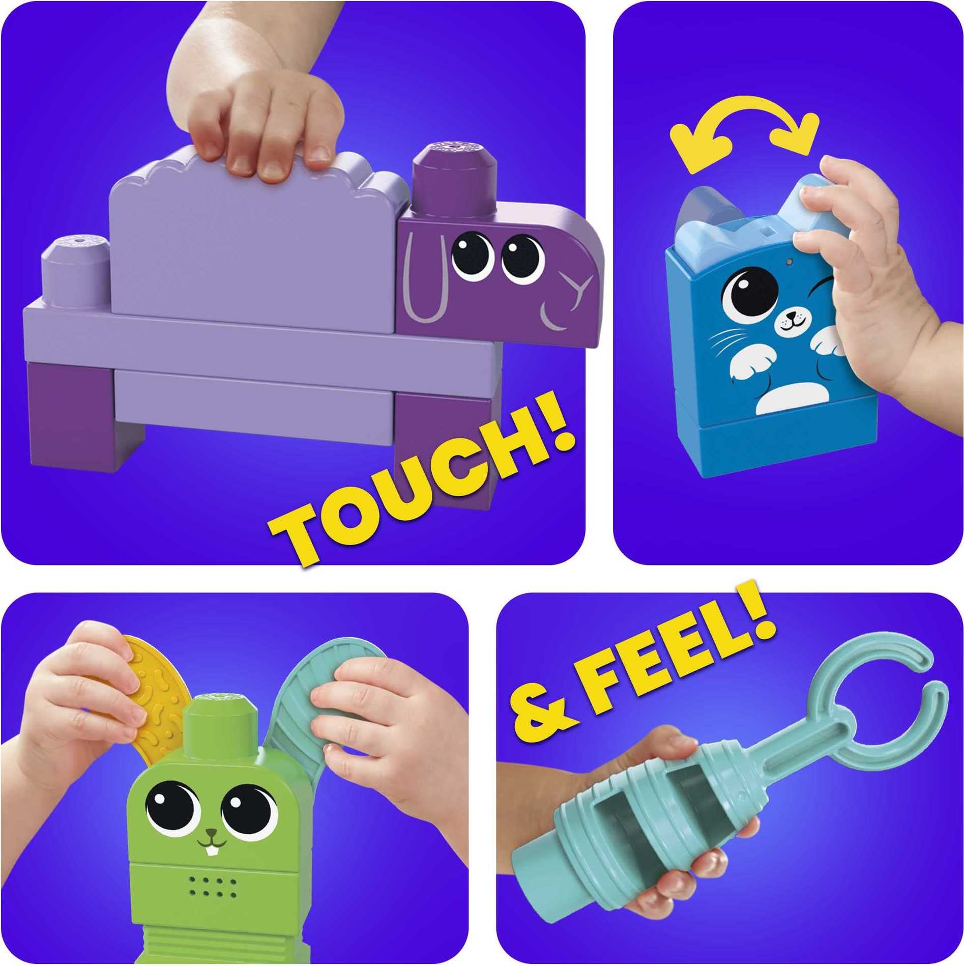 Mega Brands Mega Bloks Fisher-Price sheep guiro boosts rhythmic discovery.