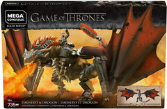 Mega Construx Drogon wings extendable for dramatic poses.