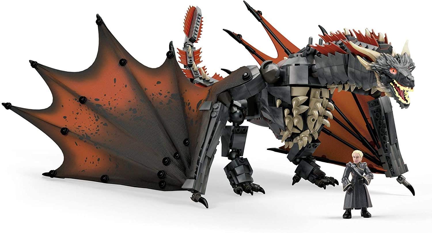 Mega Construx Drogon measures 20 inches for epic display.