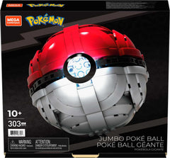 Mega Construx Pokemon Jumbo Pokeball suitable for ages 6 and up for imaginative play.