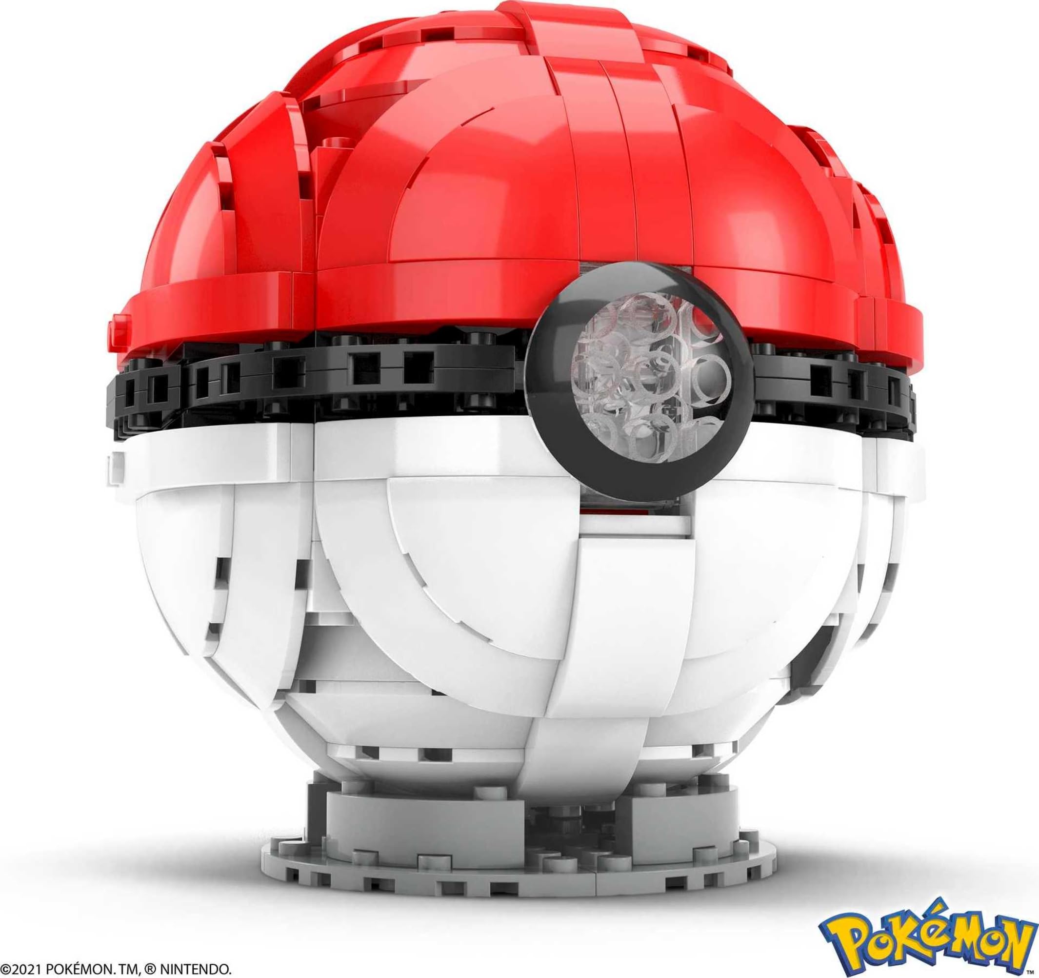Mega Construx Pokemon Jumbo Pokeball compatible with other sets for expanded builds.